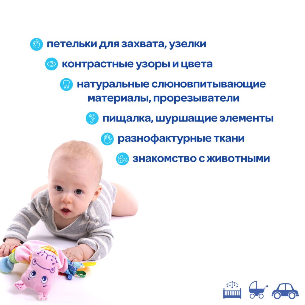 Іграшка-прорізувач Зоо Бегемот Добряк МС 160201-02 Macік плюш тканина розвиваюча тактильна для малюків - 4