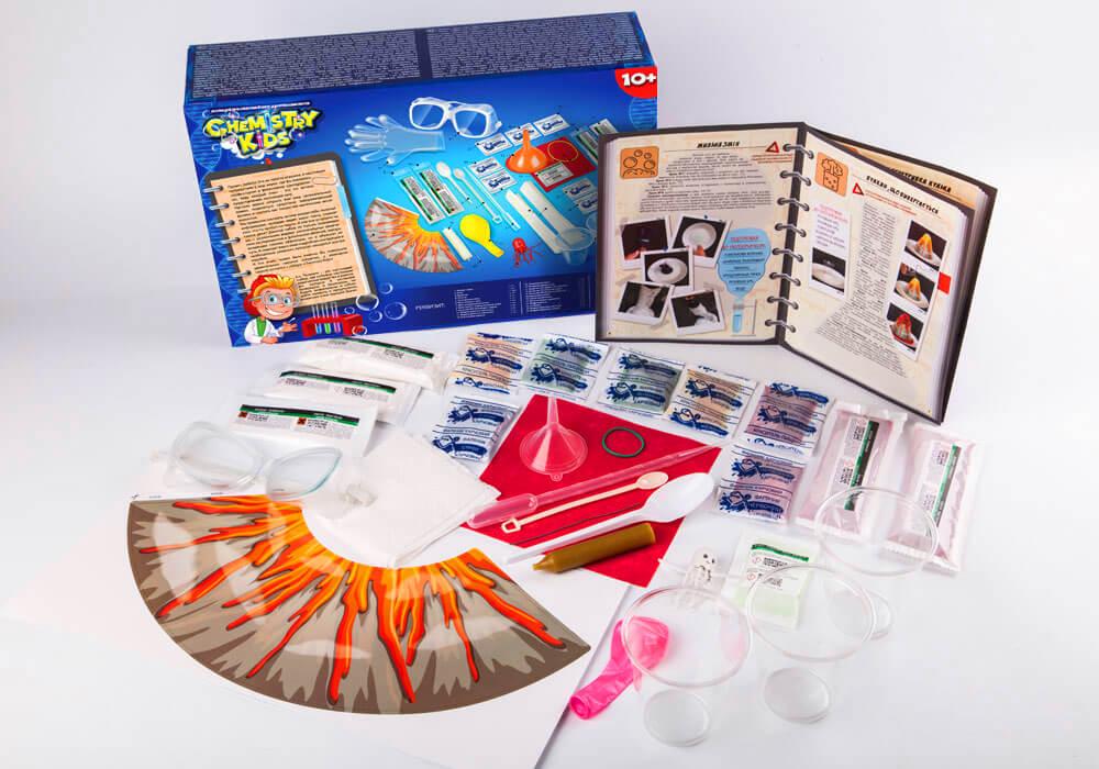 Набір для проведення дослідів Chemistry Kids Danko Toys CHK-01-01U реактиви мірка окуляри рукавички дитяча розвиваюча іграшка - 6