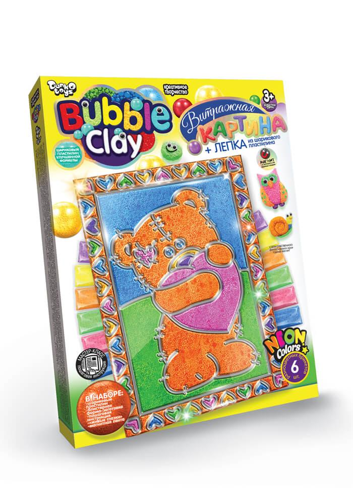 Набір для креативного творчості Bubble Clay Вітражна картина BBC-02-01 дитячий форма кульковий пластилін для дітей - 4