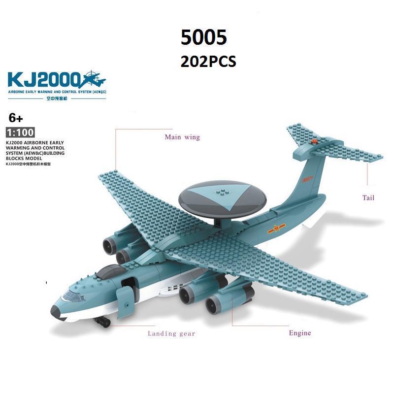 Дитячий конструктор Літак KJ-2000 Wange Toys 5005, 285 дет. пластиковий блоковий для дітей - 3