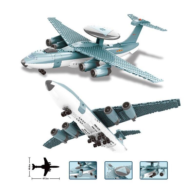 Дитячий конструктор Літак KJ-2000 Wange Toys 5005, 285 дет. пластиковий блоковий для дітей - 7