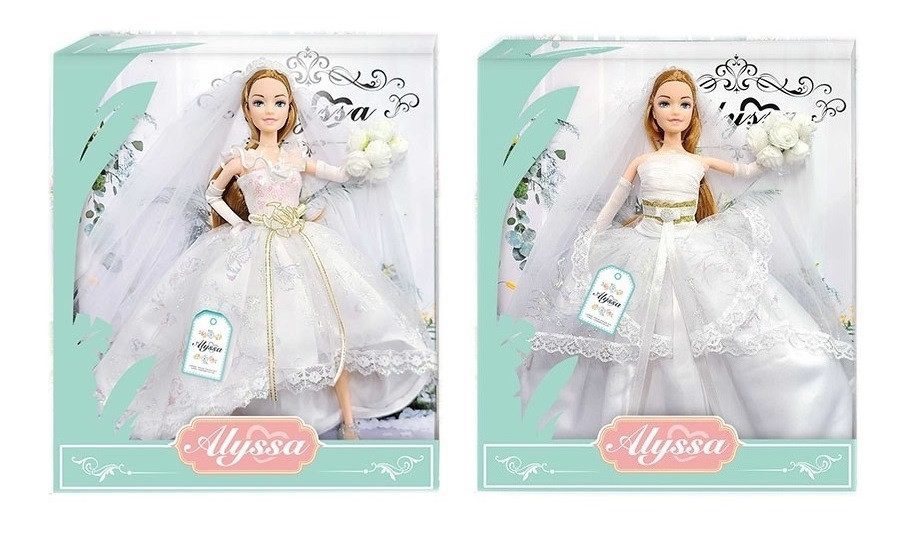 Лялька Alyssa Наречена 26014/5 з аксесуарами шарнірна дитячі іграшки для дівчаток типу Барбі аналог Аліса - 3