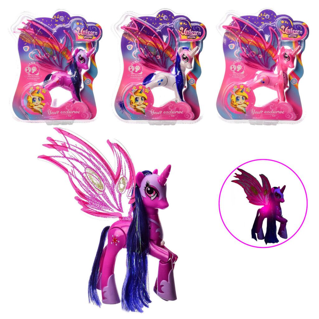Єдиноріг з крилами LY20023, My Little Pony, конячка поні, музика, світло, дитяча іграшка з казки - 4
