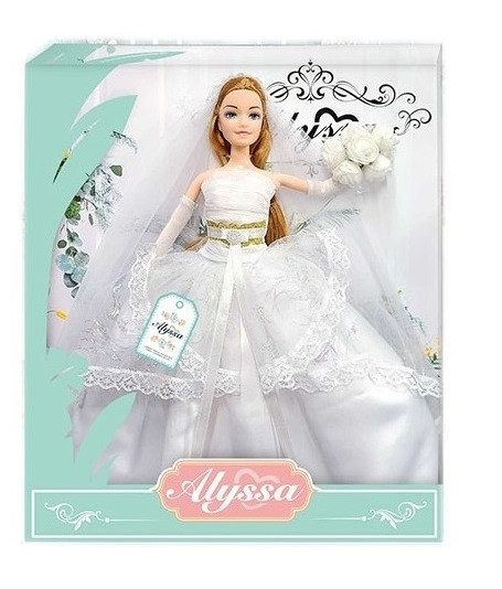 Лялька Alyssa Наречена 26014/5 з аксесуарами шарнірна дитячі іграшки для дівчаток типу Барбі аналог Аліса - 4