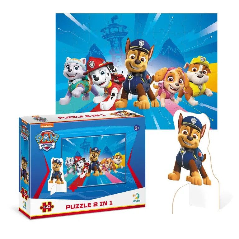 Дитячі пазли з фігуркою Paw Patrol, Dodo, 200163/64/65, Щенячий патруль, 60 елементів, розвиваюча гра для дітей, ДоДо - 3