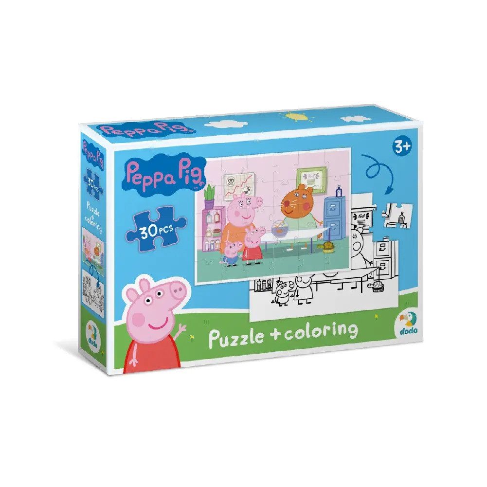Дитячий пазл 2в1 Peppa Pig Зоомагазин Dodo 200116, Свинка Пеппа, розмальовка, 30 елементів, розвиваюча гра для дітей - 2