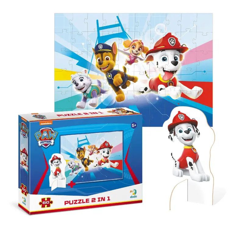 Дитячі пазли з фігуркою Paw Patrol, Dodo, 200163/64/65, Щенячий патруль, 60 елементів, розвиваюча гра для дітей, ДоДо - 2