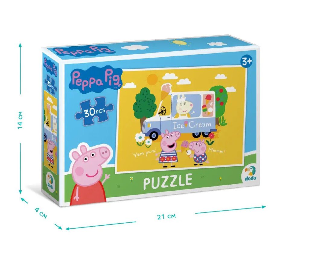 Дитячі пазли Peppa Pig Dodo 200300/01/02/03, Свинка Пеппа, великі, 30 елементів, розвиваюча гра для дітей - 10