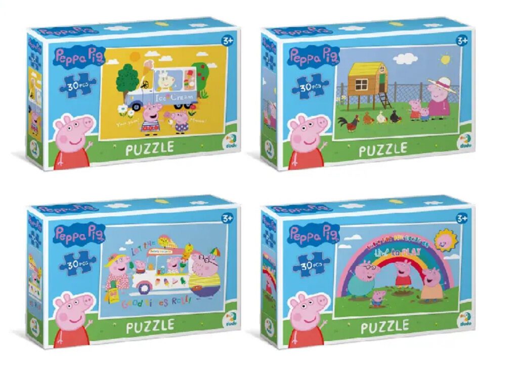Дитячі пазли Peppa Pig Dodo 200300/01/02/03, Свинка Пеппа, великі, 30 елементів, розвиваюча гра для дітей - 7