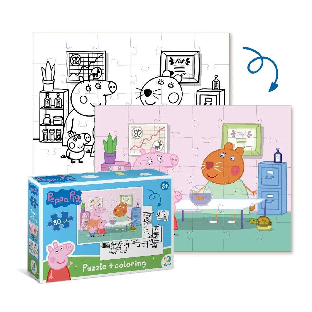 Дитячий пазл 2в1 Peppa Pig Зоомагазин Dodo 200116, Свинка Пеппа, розмальовка, 30 елементів, розвиваюча гра для дітей - 3