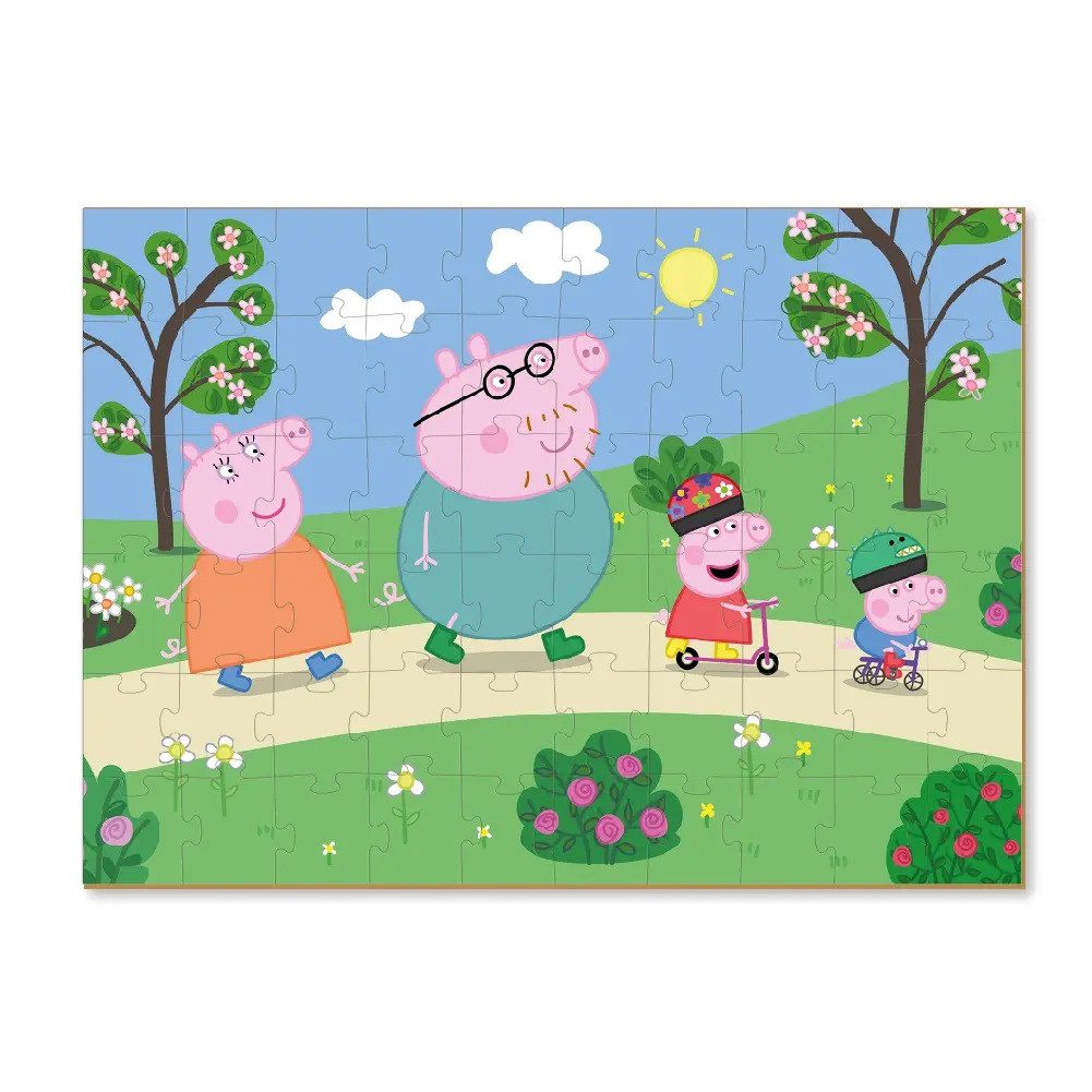 Дитячі пазли 2 в 1, з фігуркою Peppa Pig, Dodo, 200120/21/22/23, Свинка Пеппа, 60 елементів, розвиваюча гра для дітей, ДоДо - 9