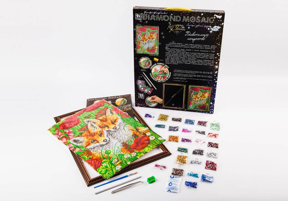 Алмазна мозаїка Danko Toys DM-01-01,02,…10, Diamond Mosaic набір креативної творчості, живопис для дітей - 2