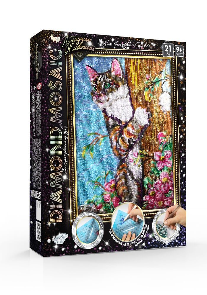 Алмазна мозаїка Danko Toys DM-01-01,02,…10, Diamond Mosaic набір креативної творчості, живопис для дітей - 6