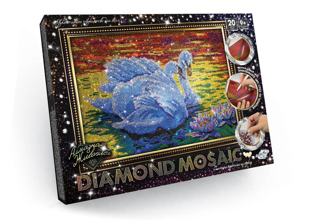 Алмазна мозаїка Danko Toys DM-01-01,02,…10, Diamond Mosaic набір креативної творчості, живопис для дітей - 4